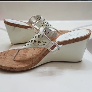 Coach Shoes - Coach white cork thong wedge sandals Coach Shoes - Coach white cork thong wedge sandals